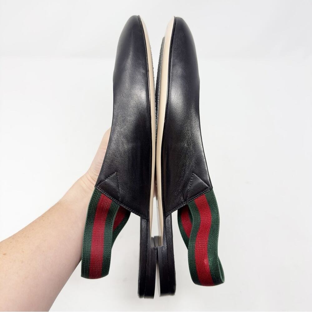 Gucci Bee Web Stripe Slingback Flats Womens Size EU 38 - Picture 6 of 9